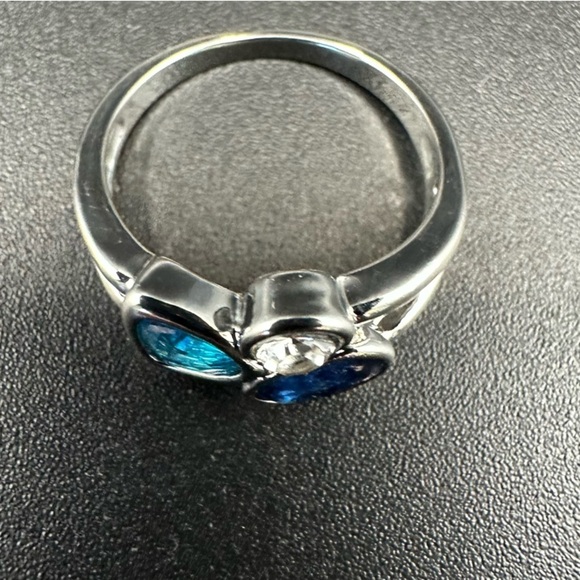 Silver & Blue Gemstone Cluster Ring – Size 7 – NWOT - Picture 17 of 17